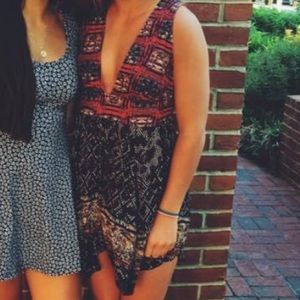 red and black free people dress